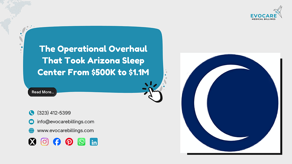 Case study showing operational overhaul that increased Arizona Sleep Center revenue from $500K to $1.1M