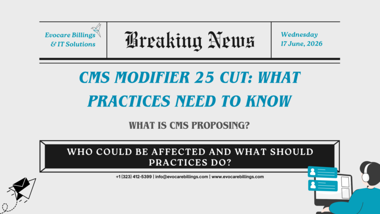 CMS Modifier 25 proposed 50% Medicare payment reduction for E/M services in 2027