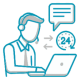 Front desk management services icon representing patient scheduling and administrative support