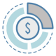 Revenue cycle management icon representing end-to-end billing optimization and denial reduction
